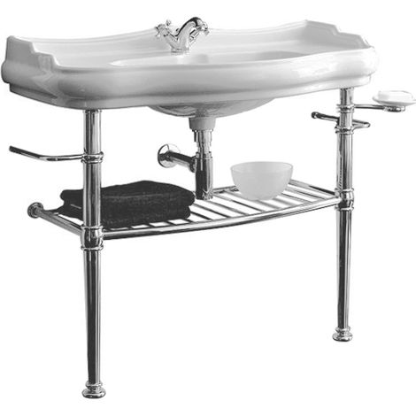 Cristina Ondyna – Pieds colonnes laiton pour lavabo – Fixation murale – Résistant à la corrosion – WPG73051