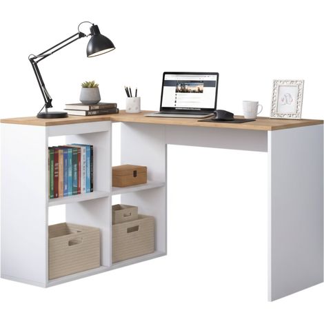 Eckschreibtisch in Braun, 50x120x74,8h cm