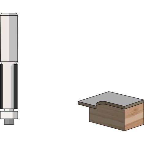 HM-Bündigfräser D12,7 B12,7 GL60 mm (1/2)