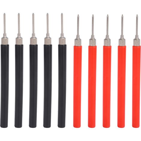 Sonde de test rouge noir DIY à vis connexion universelle pointe de touche multimètre pour circuit électronique (1/5)