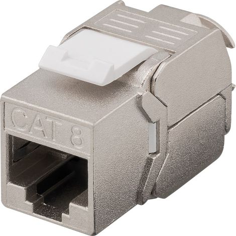 Goobay 61129 - Módulo Keystone Cat 8.1 STP / RJ45 Hembra - hasta 2 GHz / 25-40GBase-T/conector de Cable de Red