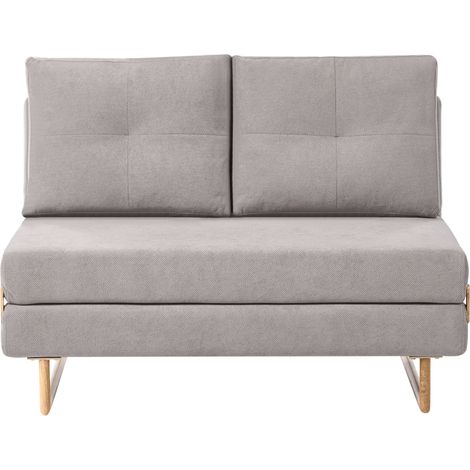 Sofa Bed 2 Seater JERSLEV Fabric Grey (1/5)