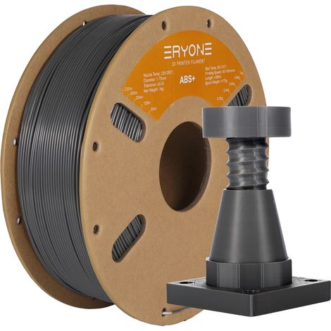 Filamento per stampa 3D, materiale ABS+, peso 1 kg, ABS Plus grigio (1/2)