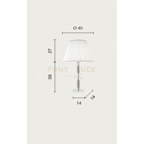 LUME GRANDE DIDO 1 LUCE FUME' E ORO ATTACCO E27 D.40CM