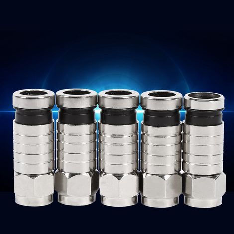 Outil de sertissage coaxial réglable pour connecteurs RG59 RG6 BNC RCA F, pince à compression multifonction pour câble coax, kit de montage de fiches. (1/5)