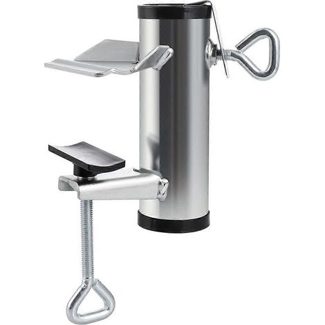 Sonnenschirmhalter für Terrasse und Garten, Schirmklemme, Silber