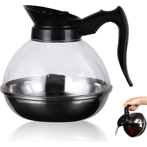 Cafetera de émbolo de 1000 ml en acero inoxidable y vidrio de borosilicato de alta temperatura, ideal para el hogar, la oficina y el uso diario. (1/4)