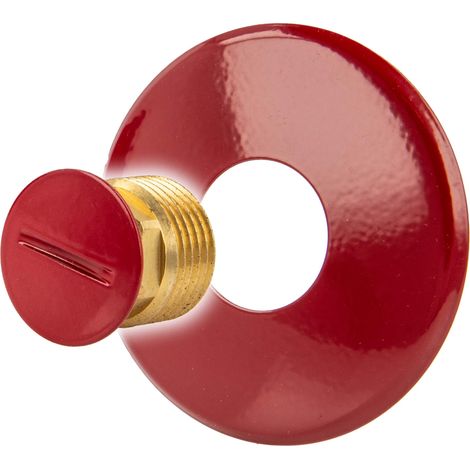 tecuro Verschluss - Stopfen AG G 1/2 Zoll, mit Rosette - Messing rot