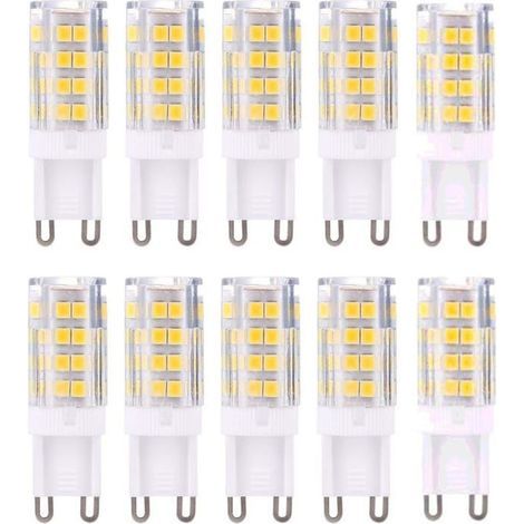 G9 LED-Lampen, warmweiß (3000 K), 5 W, entspricht 40-W-Halogenlampen, 420 Lumen, nicht dimmbar, 10er-Packung (1/3)
