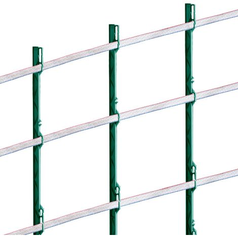 Ruban électrique pour clôture, 500 m polytape fil chaud, 19 mm largeur, 6 brins acier inoxydable conductivité fiable, résistant UV et rouille, portable pour chevaux bovins bétail (1/5)