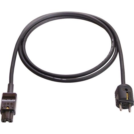 Heißgeräte-Zuleitung 155°C Typ C15A schwarz 2m H05RN-F 3G1,0 IP20
