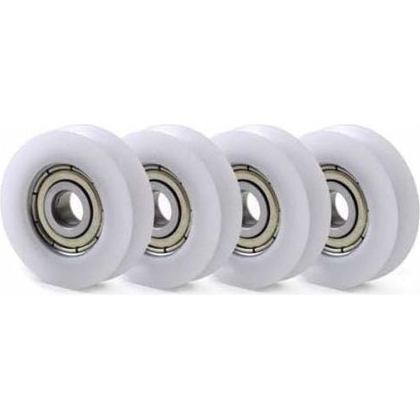 10 roulements à billes à gorge profonde intégrés en nylon 608, 6 × 30 × 10 mm, pour galet de guidage (1/4)