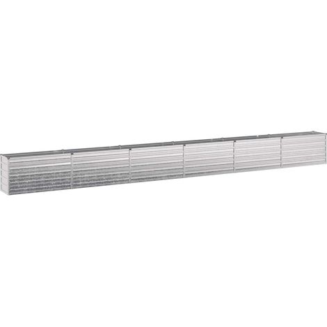 vidaXL Cama de Jardín Elevada Plateado 600 x 40 x 55 cm galvanizado (1/2)