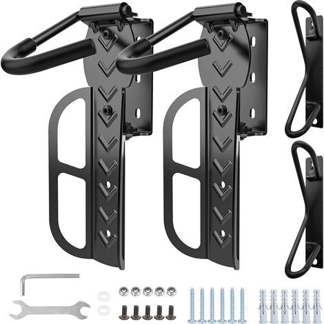 Support mural pivotant pour vélo – Acier haute résistance – Capacité 60 lbs – Design rotatif 180° pour VTT et vélo électrique