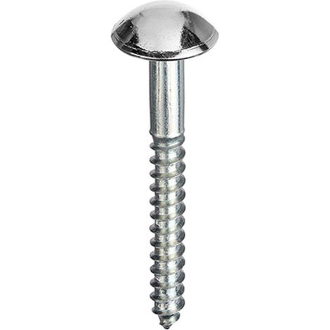 Unifix Mirror Screws Dome Top Chrome Plated BZP - Box of 100 (1/2)
