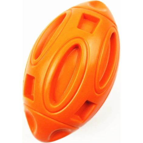 Jouet Chien Indestructible, Jouet à mâcher pour Chien Balle Sonore en Caoutchouc Jeux pour Chien Jouet pour Chiens Moyens et Grands (Orange)