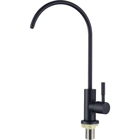 Robinet Purificateur Eau Potable - Acier Inoxydable - Pour Évier 4 Trous - Noir - 27 cm (1/5)