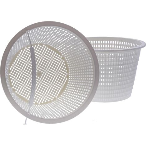 Panier De Skimmer - Polypropylène Résistant Au Chlore - Pour Piscine Enterrée Ou Hors Sol - Diamètre Haut 20,3 Cm Diamètre Bas 14 Cm Profondeur 12,7 Cm - Lot De 2