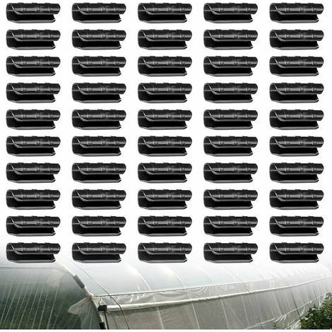 Serre Tuyau Tube Film Clip Clips Bâtiments de Jardin Plante Plastique Film Net Tuyau Fixe Connecteur Accessoires Outils Serre pour Serre de Jardin Tunnel Surface Bâches 25mm Serre Clips (1/5)