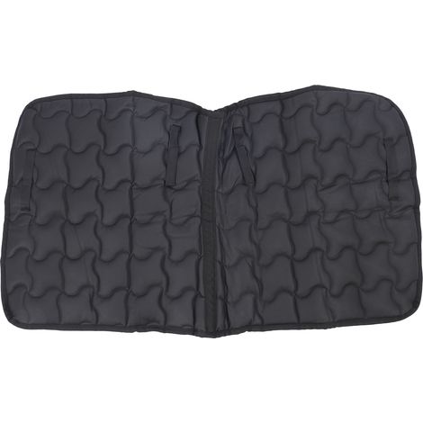 Tapis de selle pour cheval en cuir PU respirant et résistant à l'abrasion, noir. (1/5)