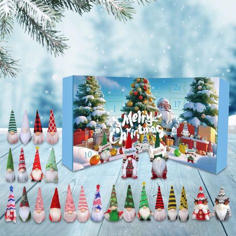 Calendario dell'Avvento degli gnomi di Natale 2025, Calendario dell'Avvento degli gnomi, Decorazione natalizia degli gnomi di 24 giorni, Calendari del conto alla rovescia di Natale, Regalo di Natale ( (1/4)