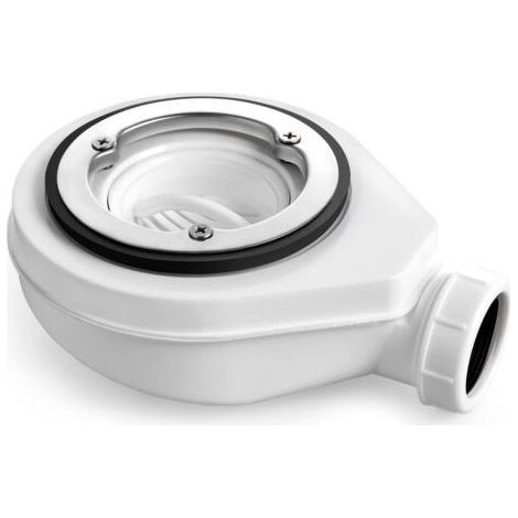 Sifone per piatto doccia da 90 mm, diametro di uscita 40/50 mm, scarico con sifone per cabine doccia, scarico doccia con sifone antiodore + filtro per capelli (1/4)