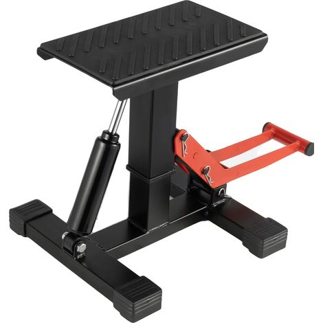Support de moto, levage hydraulique, hauteur réglable, noir (1/2)