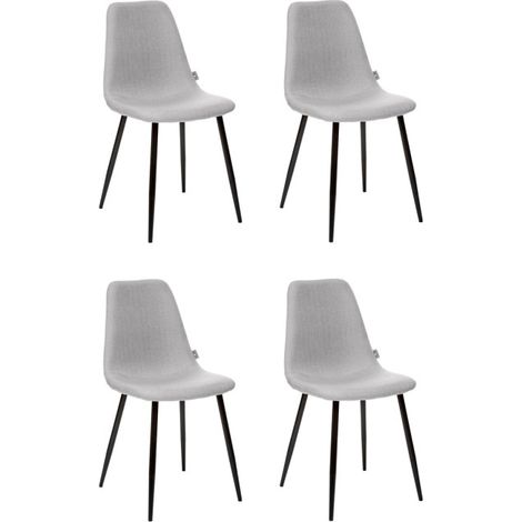 Lot de 4 Chaises Design "Nokas" 85cm Gris (1/5)