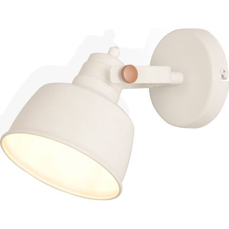 Aplique Pared Interior Moderno Orientable "KUKKA" Bombilla E14 - Blanco (1/5)