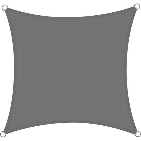 Wasserdichtes, quadratisches Sonnensegel 3 x 4 m, wasserabweisend, aus PES, mit 98 % UV-Schutz, für Terrasse, Garten oder Pergola, grau (1/5)