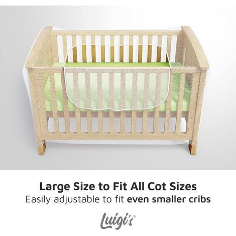 Moustiquaire pour lit bébé, berceau et lit de voyage avec fermeture éclair et système de fermeture rapide (1/4)