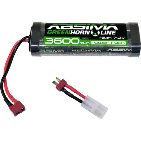 Absima Pack de batterie (NiMh) 7.2 V 3600 mAh Nombre de cellules: 6 hardcase fiche T femelle, fiche (1/2)