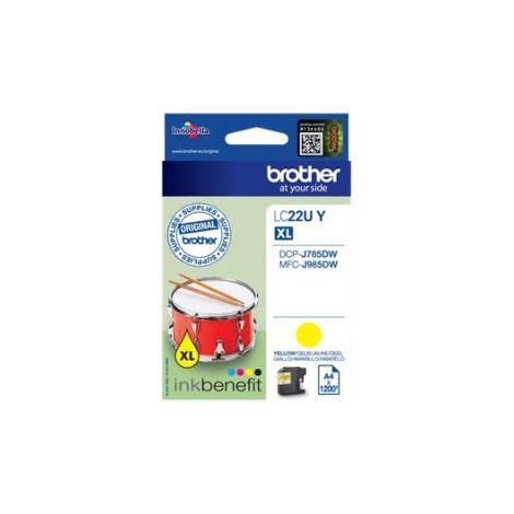 Brother LC22UY - XL - amarillo - original - cartucho de tinta
