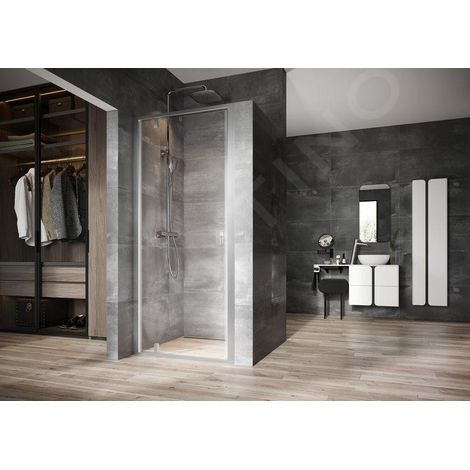 Ravak Nexty - Porte de douche pivotante 800 mm, verre satiné/clair 03O40U00Z1 (1/3)