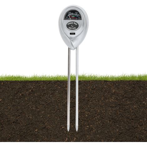 Testeur de sol 3 en 1 argenté (1/5)