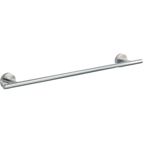 Barre porte-serviettes mural 60 cm – Acier inoxydable mat – Fixation adhésive Power-Loc – Installation sans perçage - L60x5 (1/5)