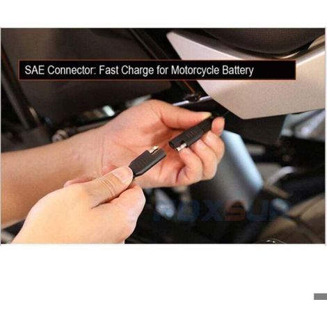 Connecteur SAE pour Chargeur de Batterie de Moto - Câble de Charge SAE - Coupe Rapidement la Prise à la borne 12 V - Convient (1/4)