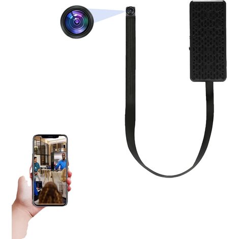 Mini Caméra, 1080P Full-HD, Détection de Mouvement, Design Compact, Alimentation par Batterie et Secteur, Prend en Charge les Cartes MicroSD / TF (1/5)