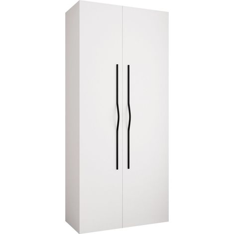 Armario Hartford 562, Blanco, 246x110x42cm, Puertas de armario: Con bisagras, Número de estantes: 6 (1/5)