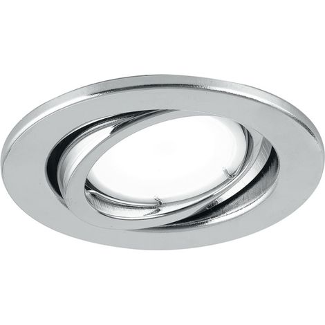 Kit 3 incassi MATRIX orientabili in metallo cromato con lampadine LED GU incluse 6W 3000K (luce calda) x8,5 cm..