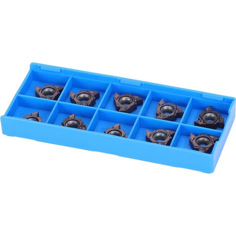 10 Stück Gewindeeinsätze CNC-Drehmaschine Wendeschneidplatten aus Hartmetall Drehwerkzeughalter 16ER AG60(EM598L) (1/5)