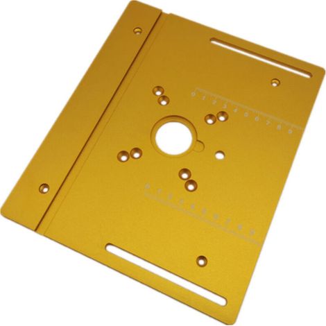 1 Plaque D'Insertion - Aluminium - 240 X 200 X 5 Mm - Pour Fraiseuse À Bois Et Table De Découpe (1/5)