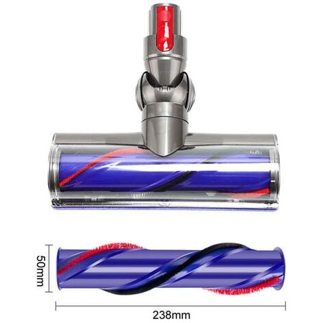 Direkte Antrieb-Rollenbürste für Dyson V6 und V7 Staubsauger, kompatibel mit V6 Direct Drive Köpfen (35W & 50W), 4-Loch (Ø45mm), Ersatzteil für Staubsaugerzubehör (1/4)