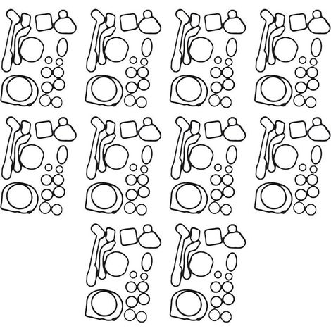 Geeignet für 10 Sätze Kipphebeldeckeldichtungen und Nockenwellendeckeldichtungen, passend für Chevrolet Cruze, Aveo, Sonic, Saturn, Astra und andere Modelle.