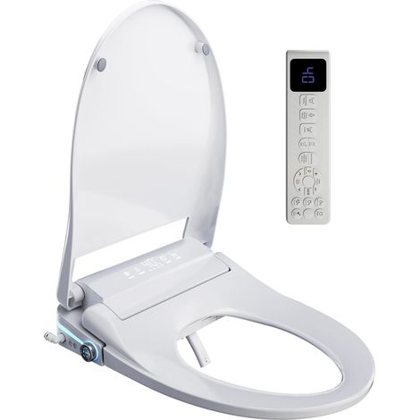 Japanese Toilet Seat with Bidet, Japanese Toilet Seat with Nozzle, Electric Toilet Seat with Seat Heating, Hot Water, Tumble Dryer, Automatic Lid, and Aroma Function (1/5)