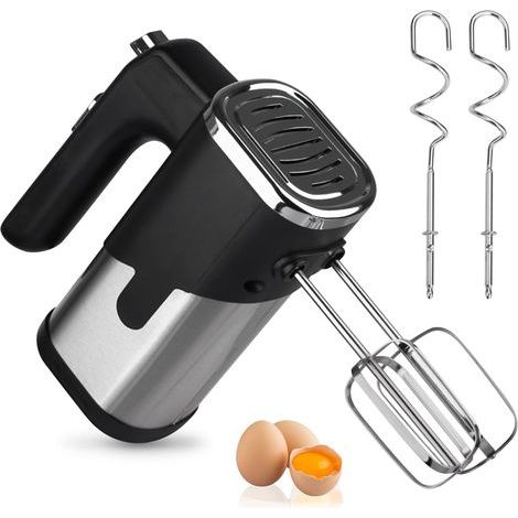 800W 5-Speed Electric Kitchen Mixer, Hand Mixer, Electric Kitchen Mixer with 2 Dough Hooks and 2 Whisks, for Mixing Eggs, Dough and Cakes (1/5)