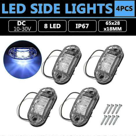 Feux de position à LED, feux de gabarit latéraux pour remorques, camions, caravanes, 10-30 V (1/5)
