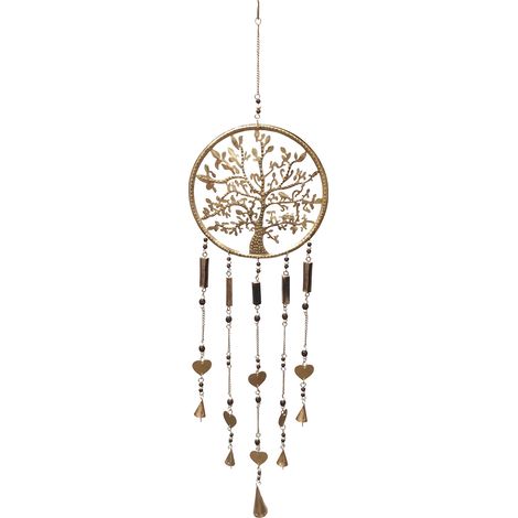 Signes Grimalt Mobile Adorno Metal Collapant Life Tree Pendente in metallo oro - 35x8x1cm