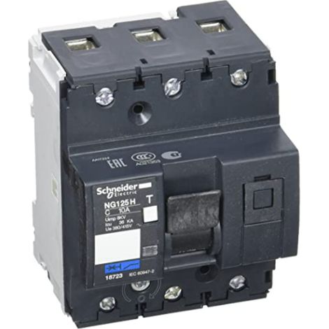 Interruttore magnetotermico NG125H 3P C 10A 36kA - 18723