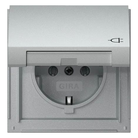 Gira Toma SCHUKO KD Gira TX44 F Alu [445465], 4454 65